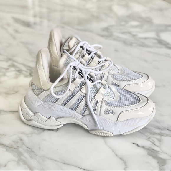 Jeffrey Campbell Shoes | White Chunky Jeffrey Campbell Sneakers | Color: Cream/White | Size: 6.5 | Phfit's Closet